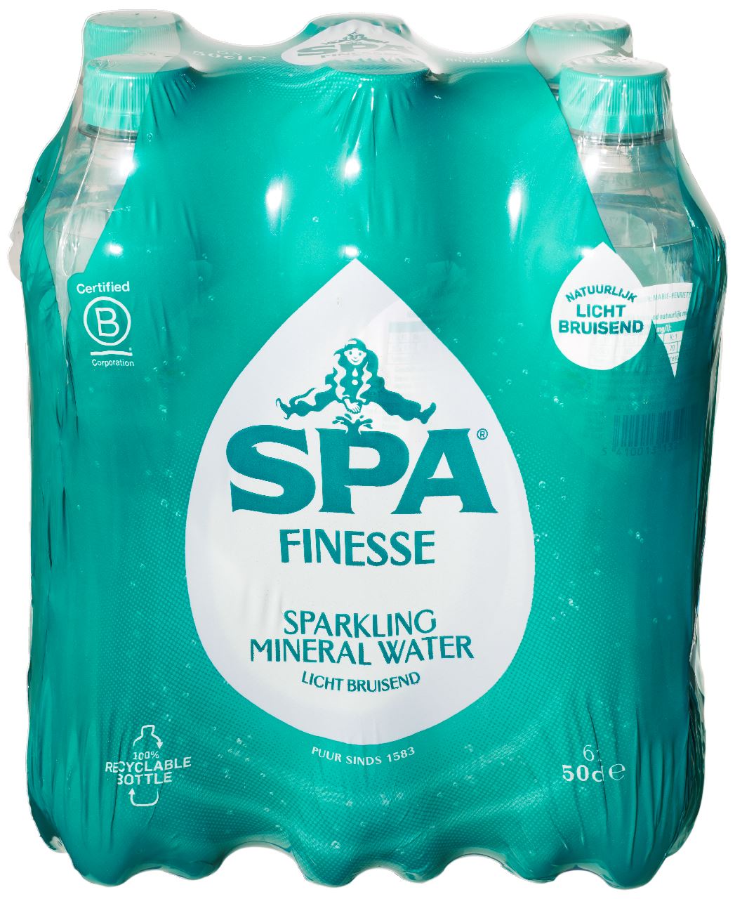 SPA Finesse Natural Light Sparkling Mineral Water 6 x 50 cl