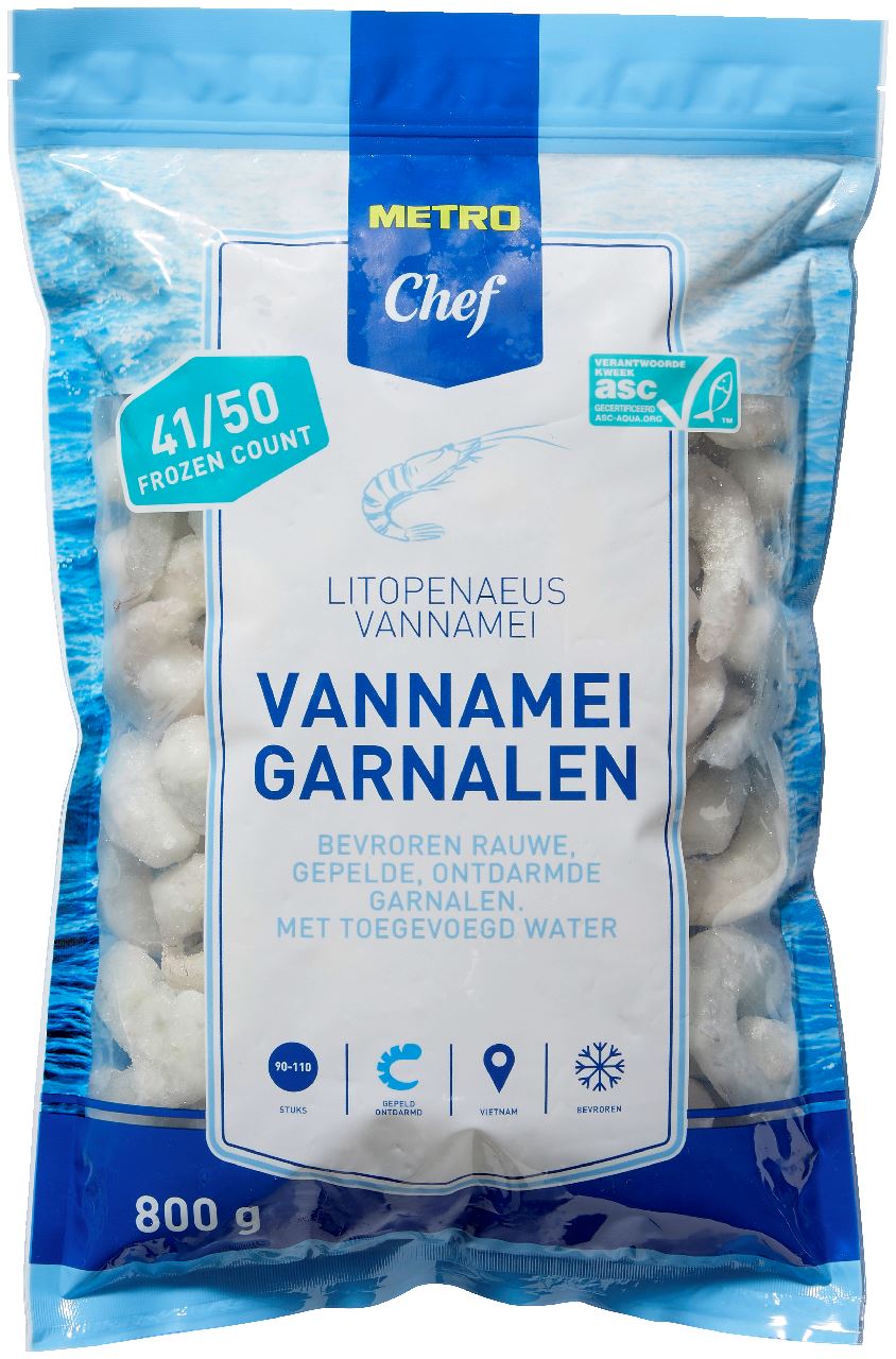 vannamei peeled and deveined 41/50 800 g