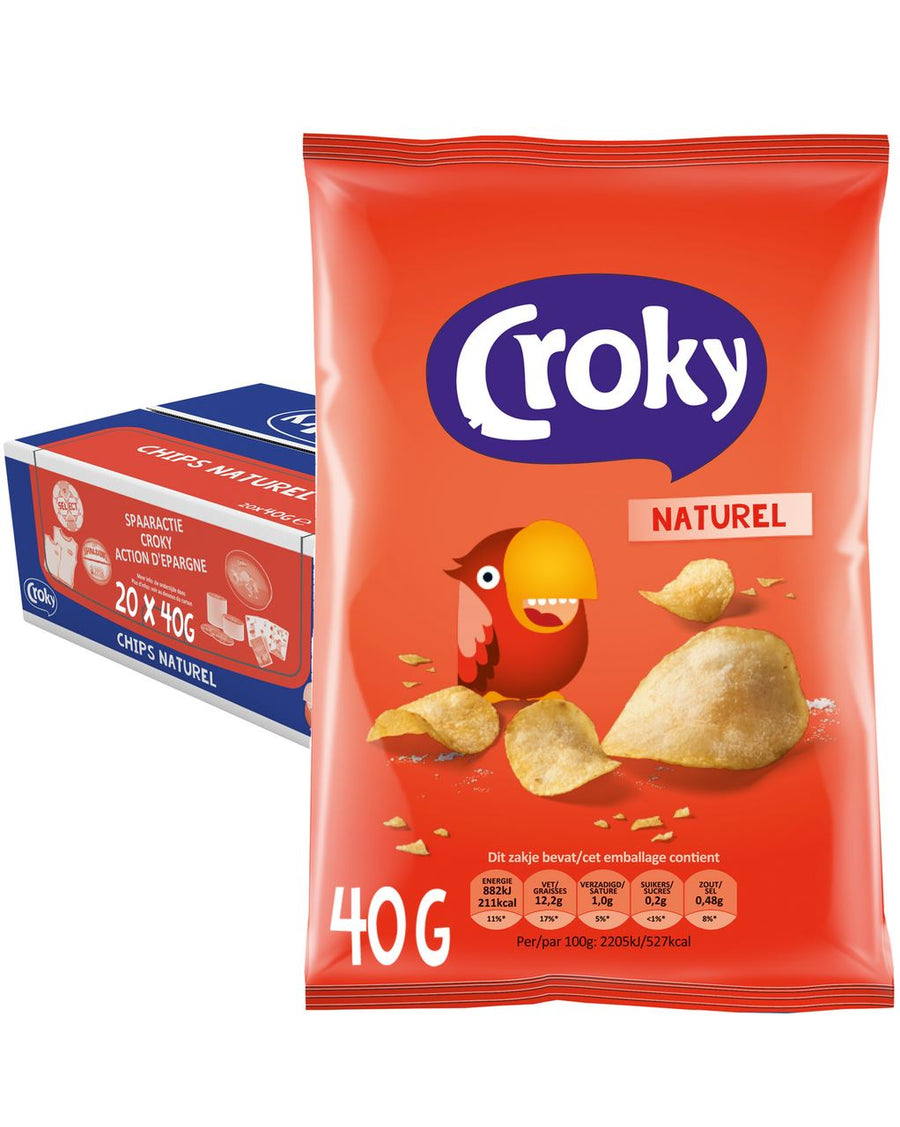 Croky Chips Natural 20 x 40 g