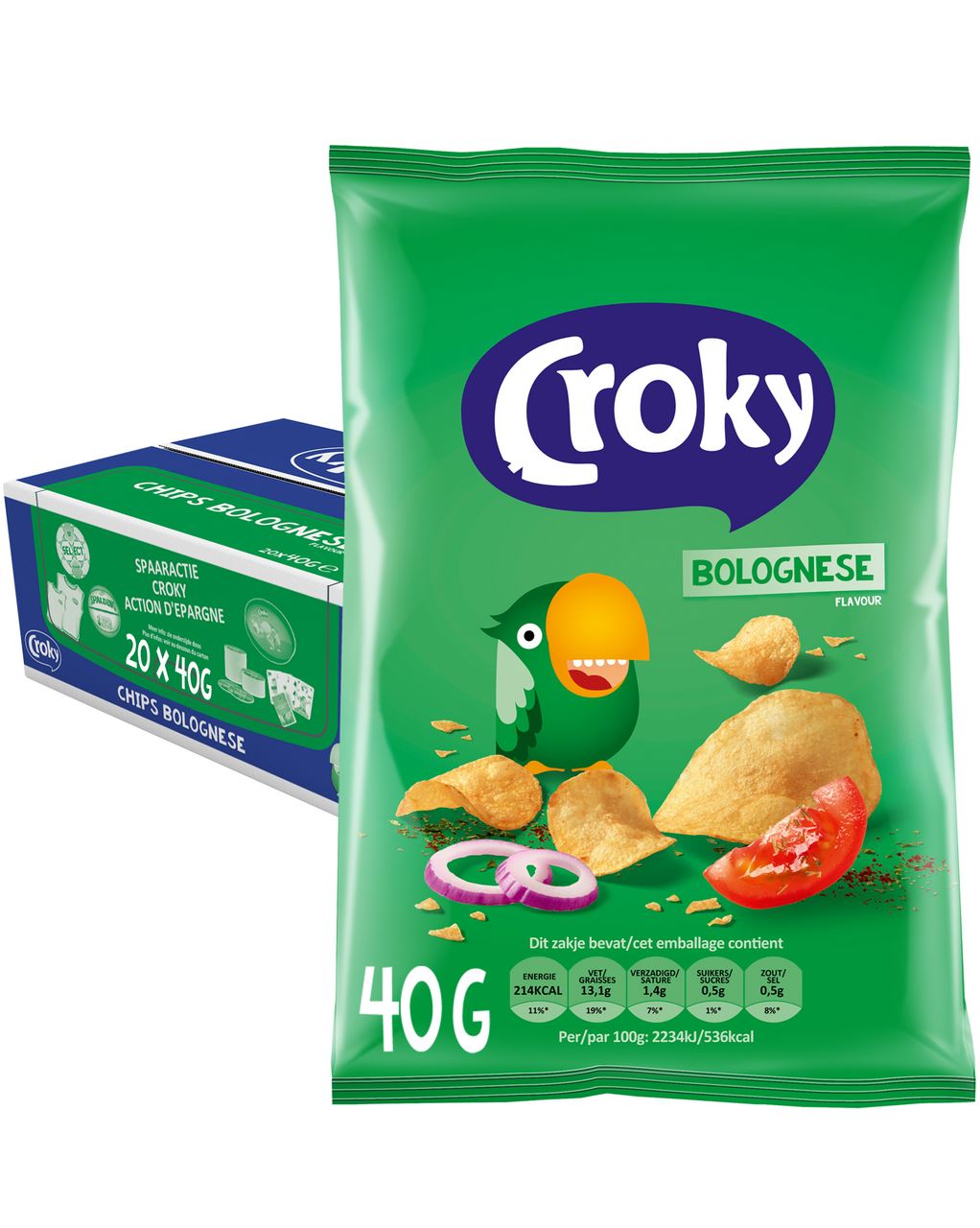 Croky Chips Bolognese 20 x 40 g