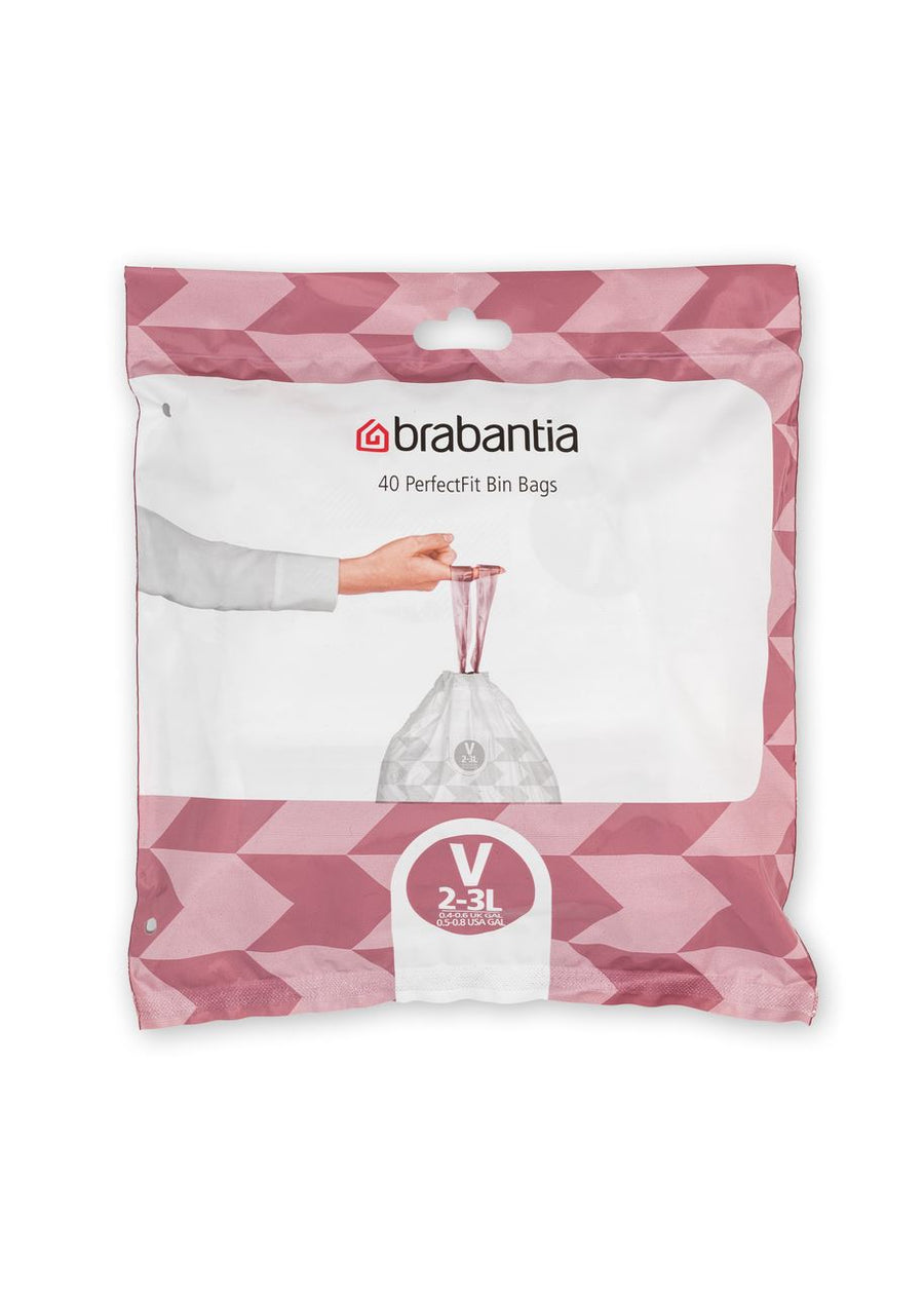 Brabantia PerfectFit Waste Bags Code V 3 liter dispenser pack 40 pieces