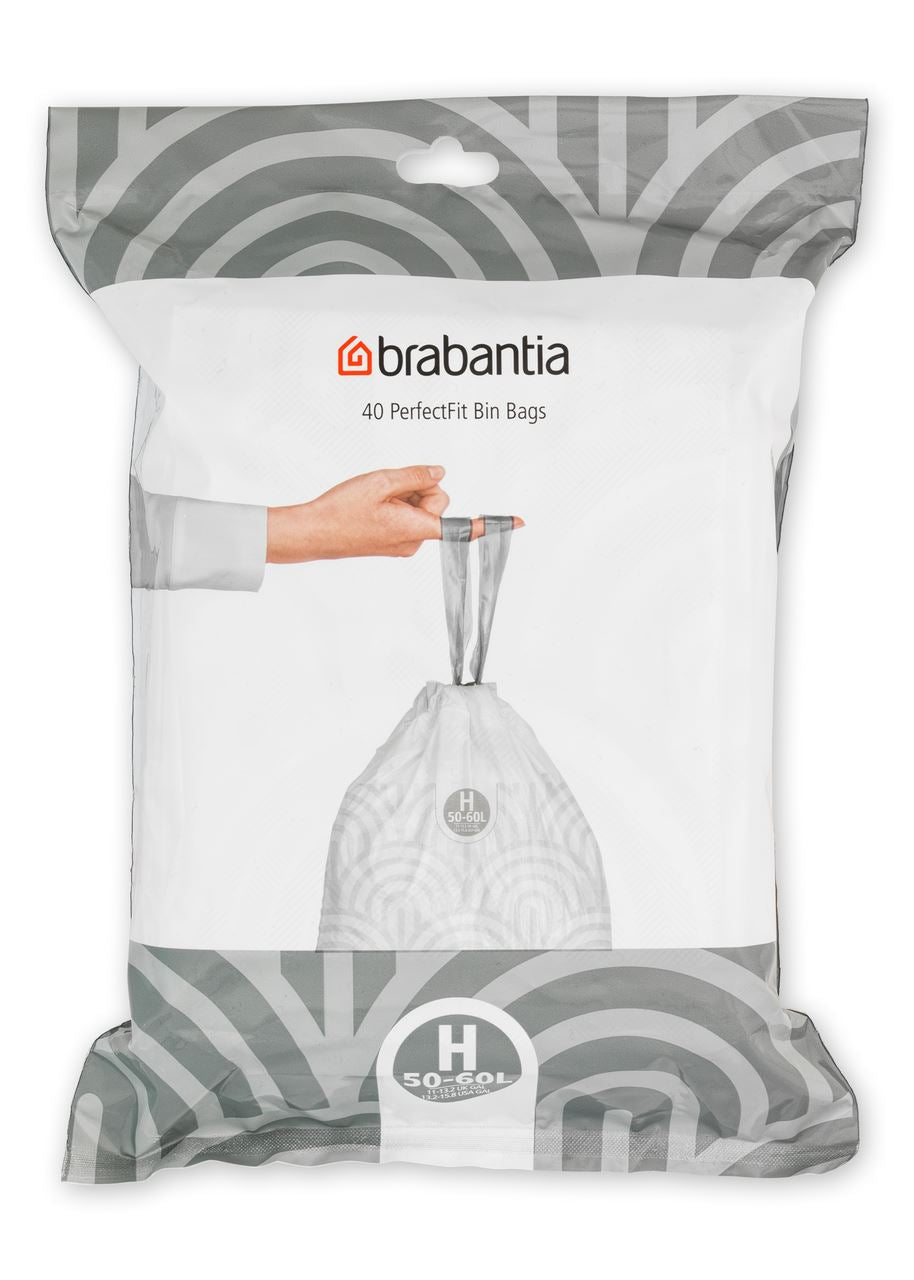 Brabantia PerfectFit Waste Bags Code H 60 liter dispenser pack 40 pieces