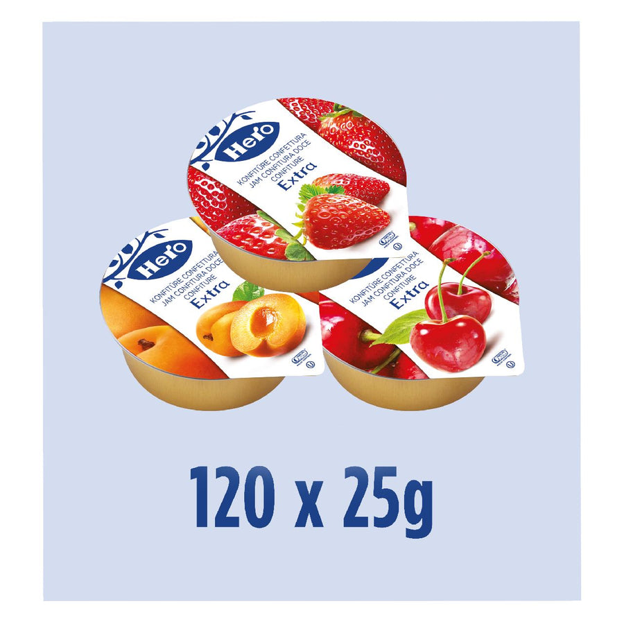 Hero Extra Assorted Jam 120 x 25 g