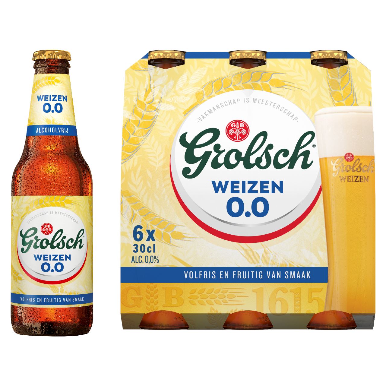 Grolsch Weizen 0.0% Alcohol Free Special Beer 6 x 30 cl bottle