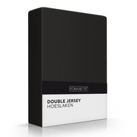 Thumbnail for Romanette Fitted Sheet Dub Jer 1P Black