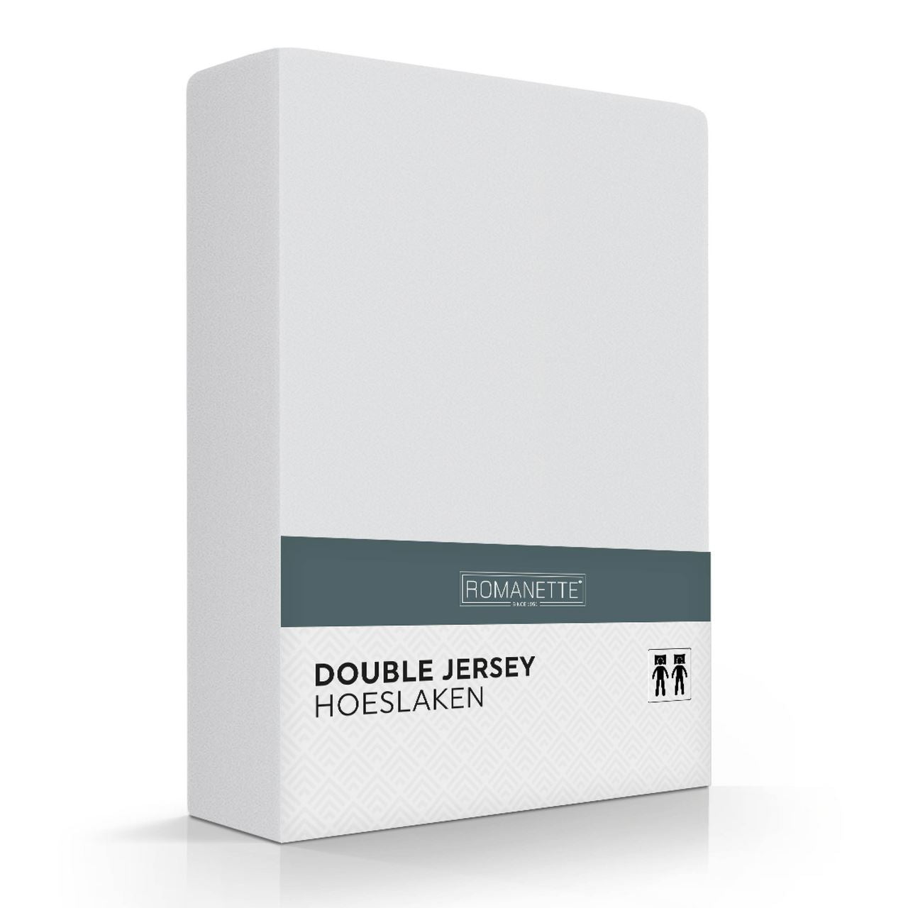 Romanette Fitted Sheet Dub Jer 2P Silver