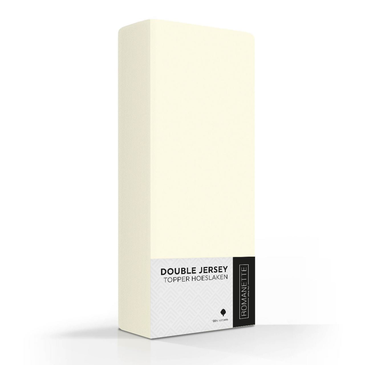 Romanette Fitted Sheet Djers Topper 1P Ivory
