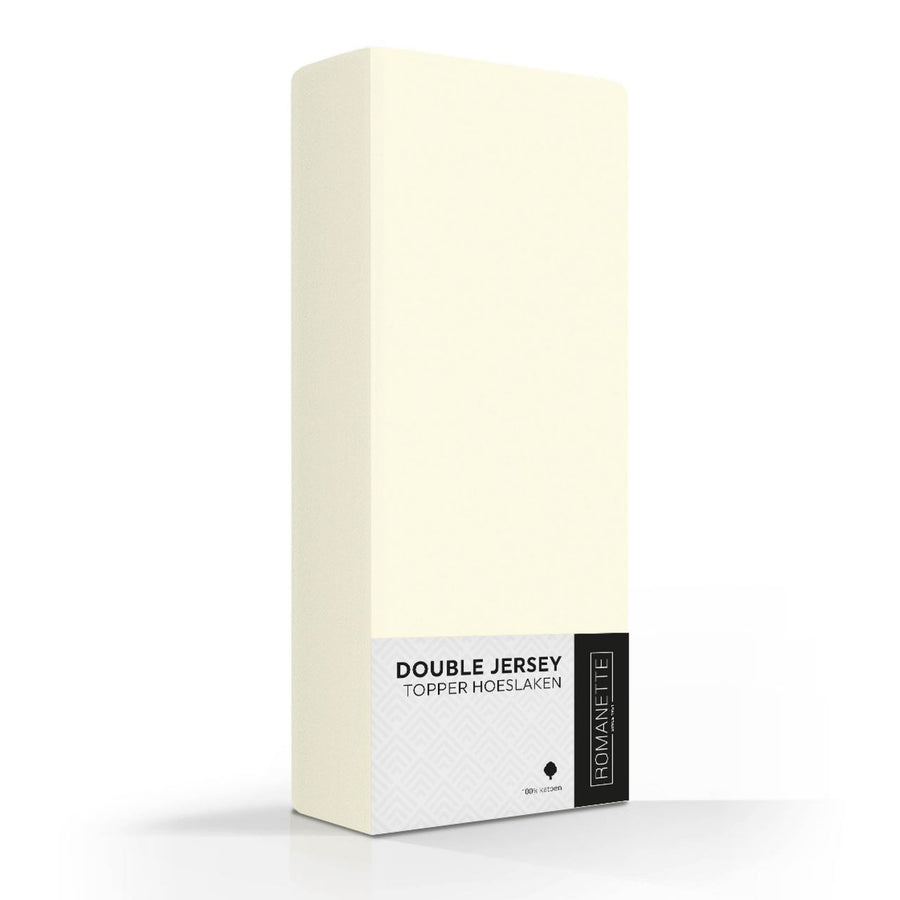 Romanette Fitted Sheet Djers Topper 1P Ivory