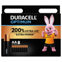 Thumbnail for DURACELL Optimum AA Alkaline battery 8 pieces