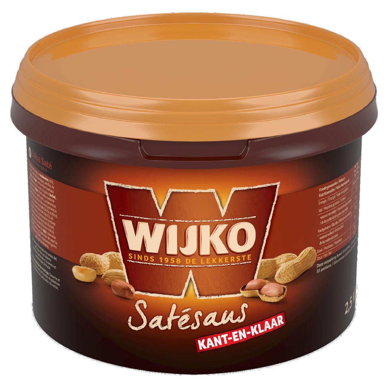 Wijko Satay Sauce Ready-to-use 2.5 kg Cup/tub
