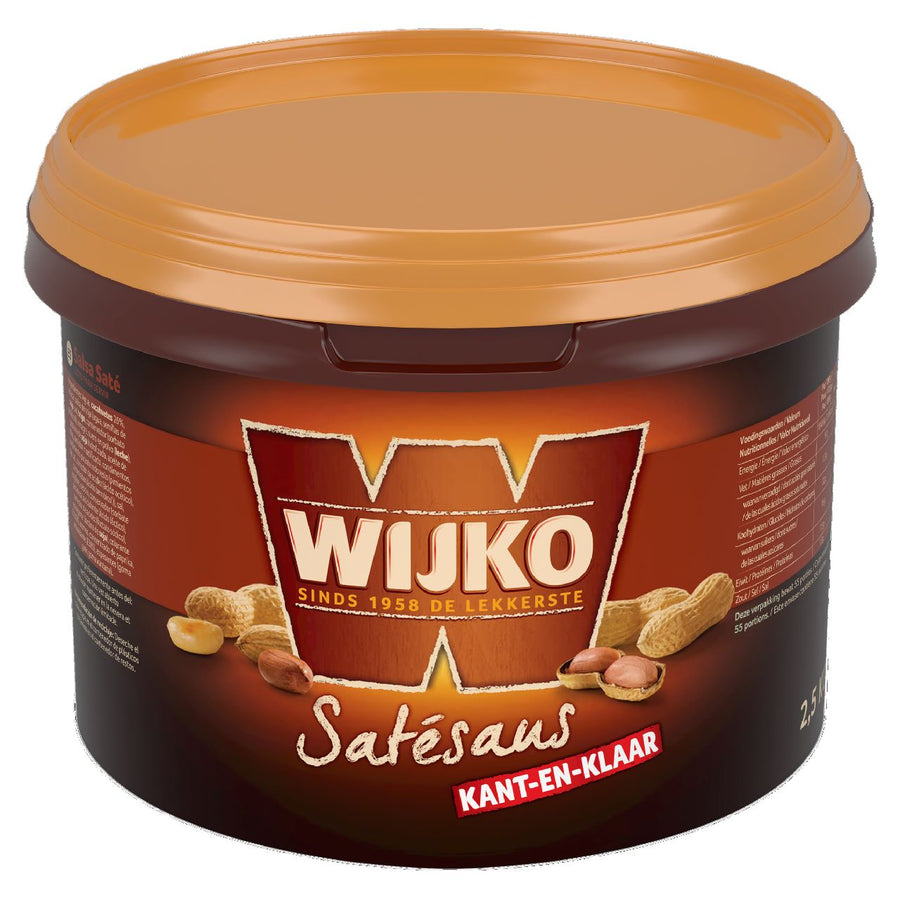 Wijko Satay Sauce Ready-to-use 2.5 kg Cup/tub