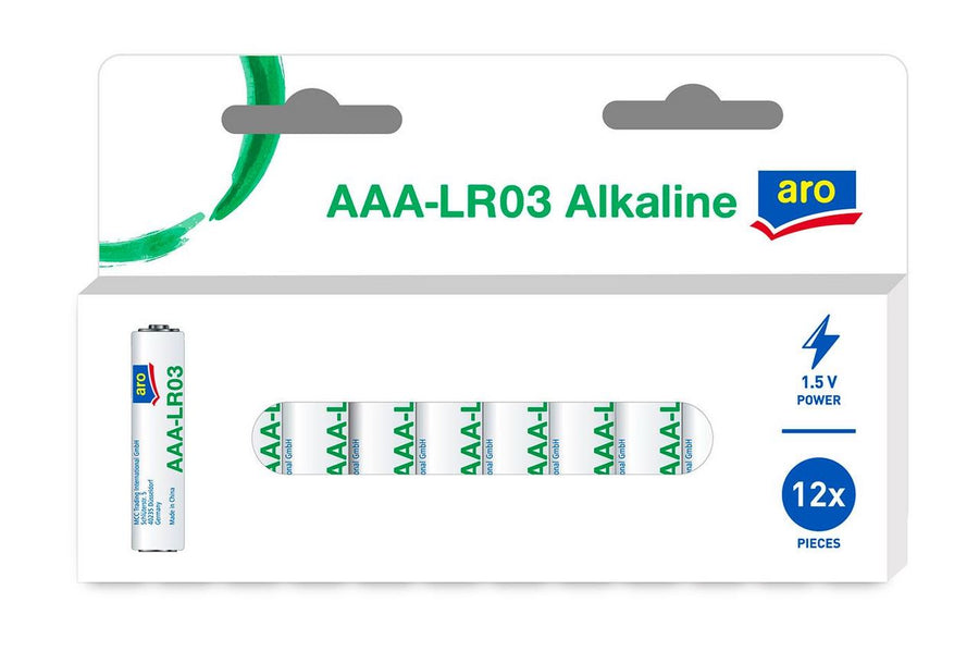 aro Lr03 Aaa Alkaline Batteries 12 pieces