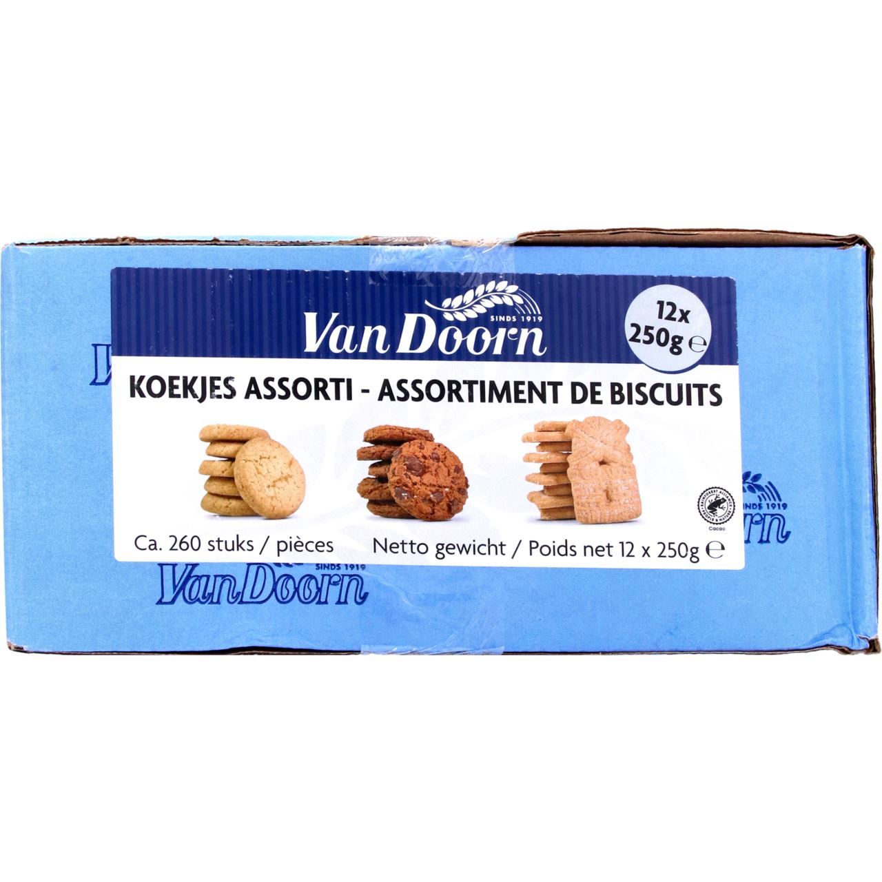 Van Doorn Chocolate Chips, Zeeuws Speculaas and Zeeuws round assorted 12 x 250 grams
