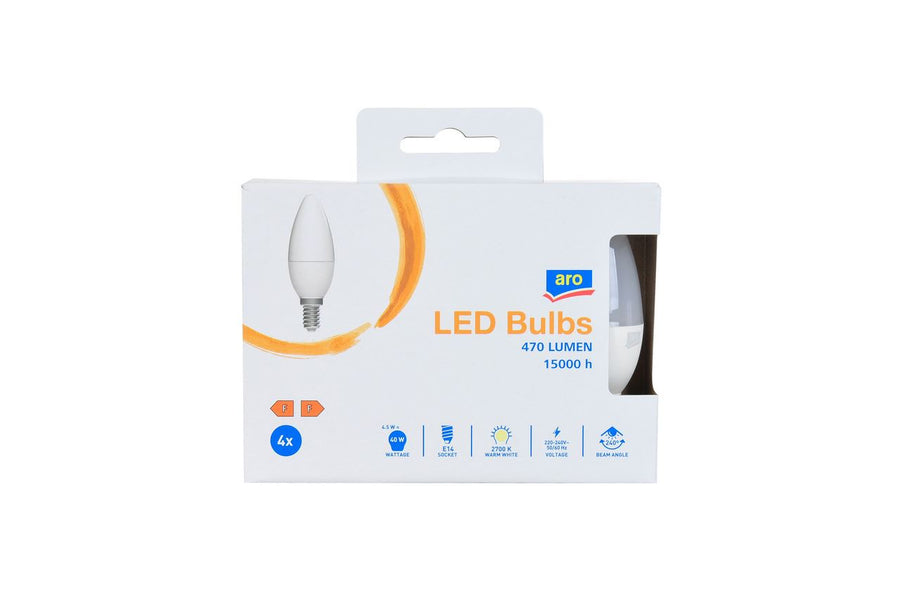 aro C35 4.5W E14 2700K 4 pieces