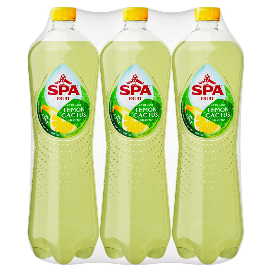 SPA Fruit Sparkling Fruity Soft Drink Lemon Cactus 6 x 1.25 l