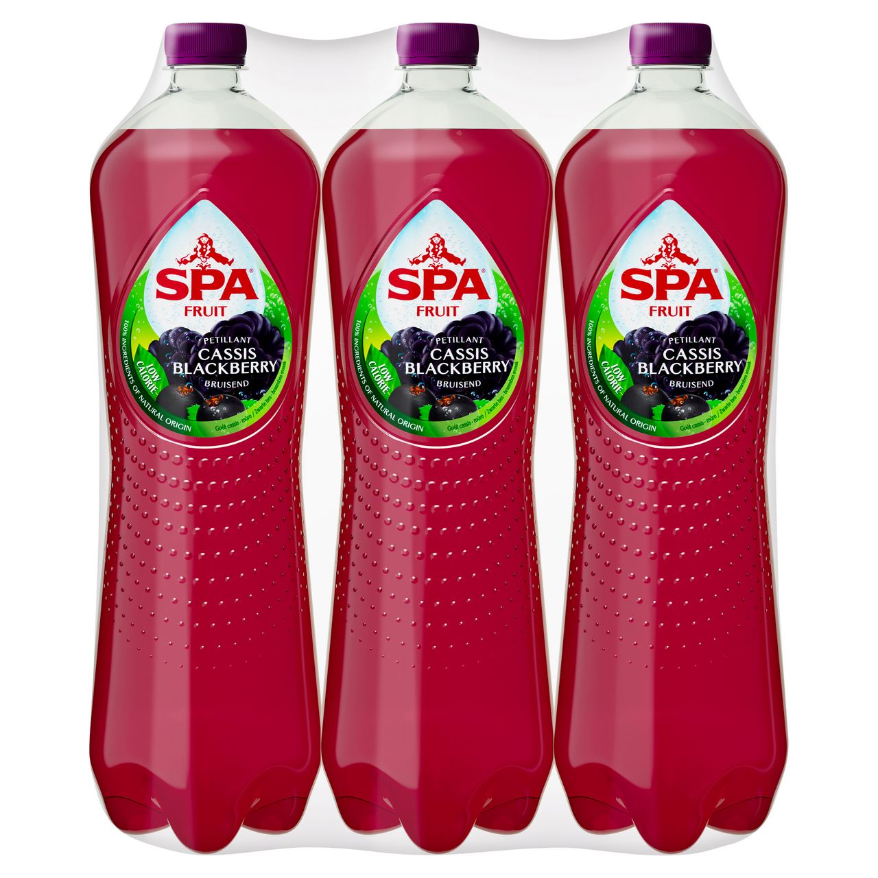 SPA Fruit Sparkling Fruity Soft Drink Cassis Blackberry 6 x 1.25 l
