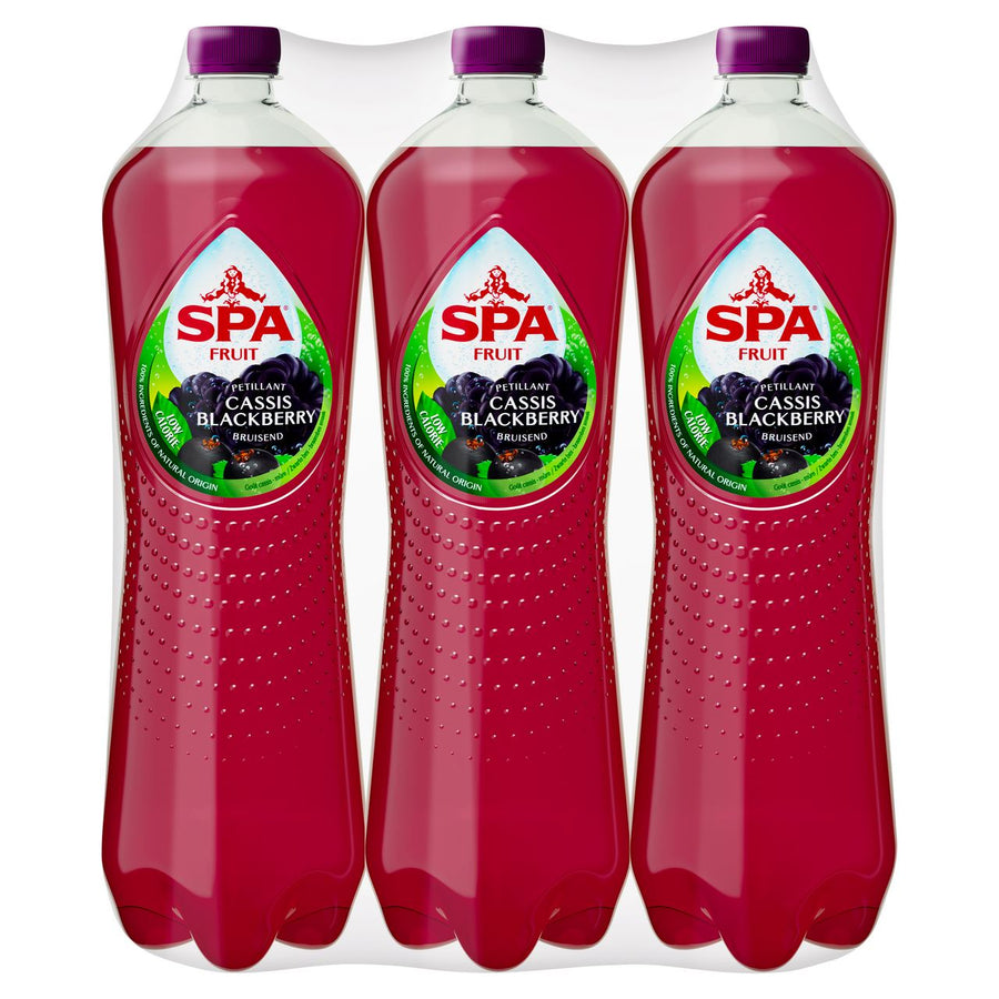 SPA Fruit Sparkling Fruity Soft Drink Cassis Blackberry 6 x 1.25 l