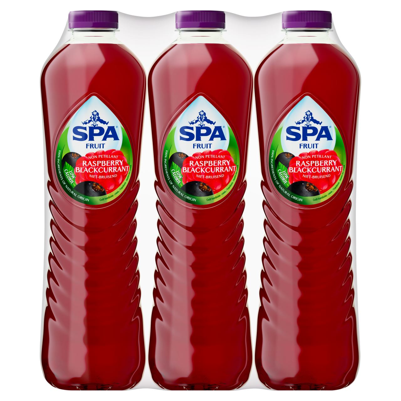 SPA Fruit Still Fruity Soft Drink Raspberry Blackcurrant 6 x 1.25 l