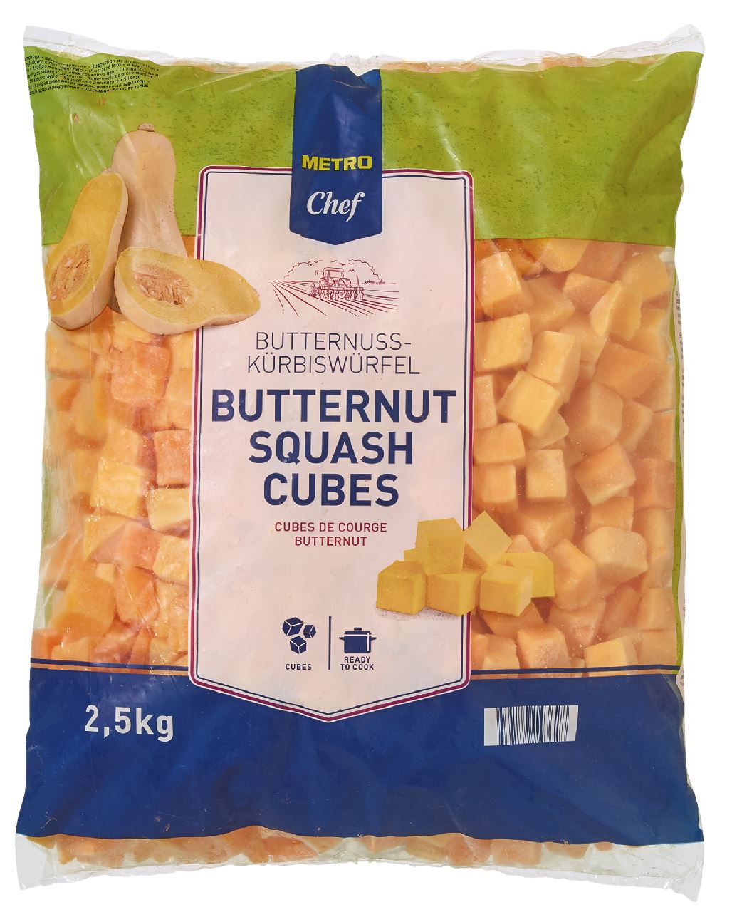 Pumpkin cubes 2.5 kg