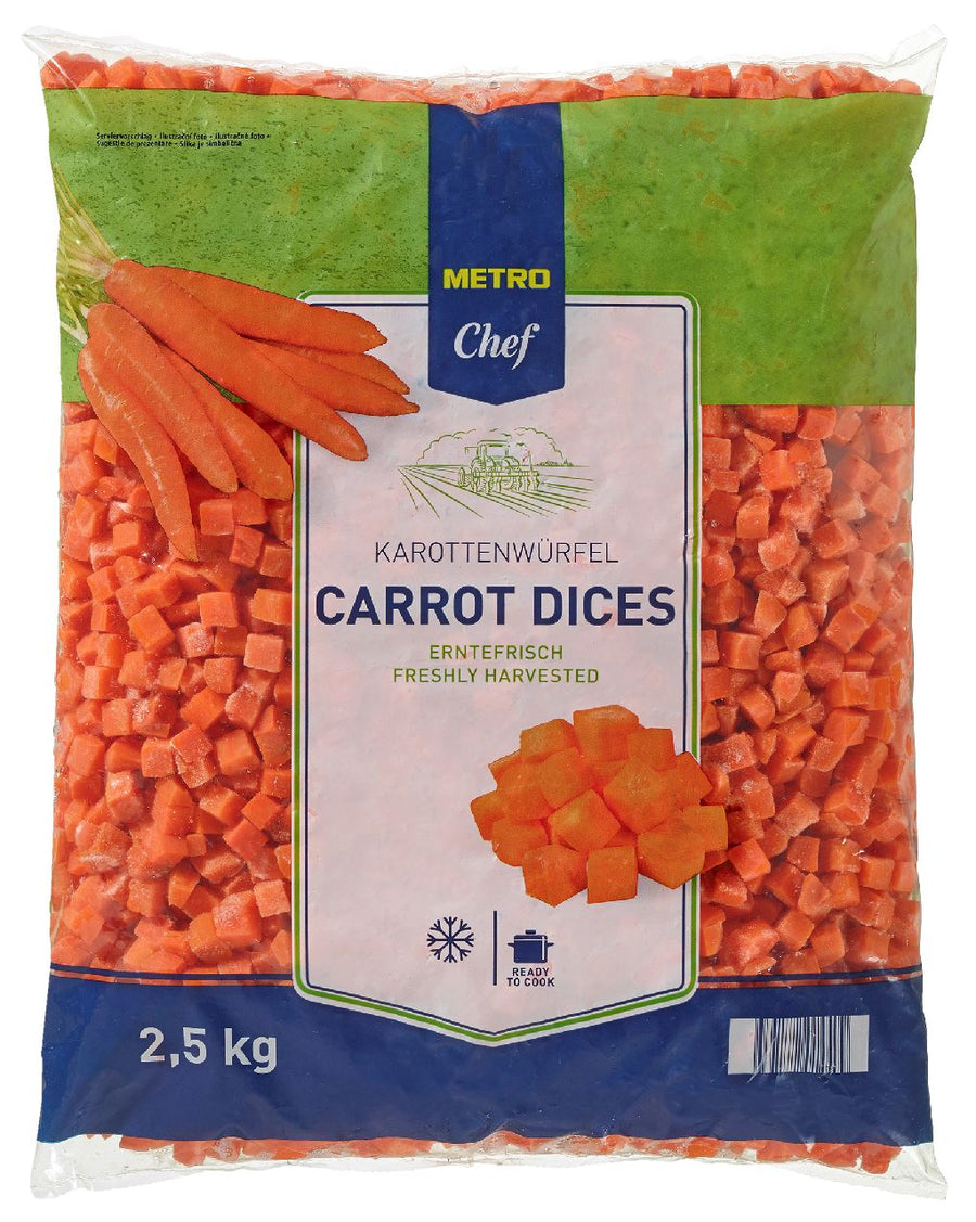 Carrot cubes 2.5 kg