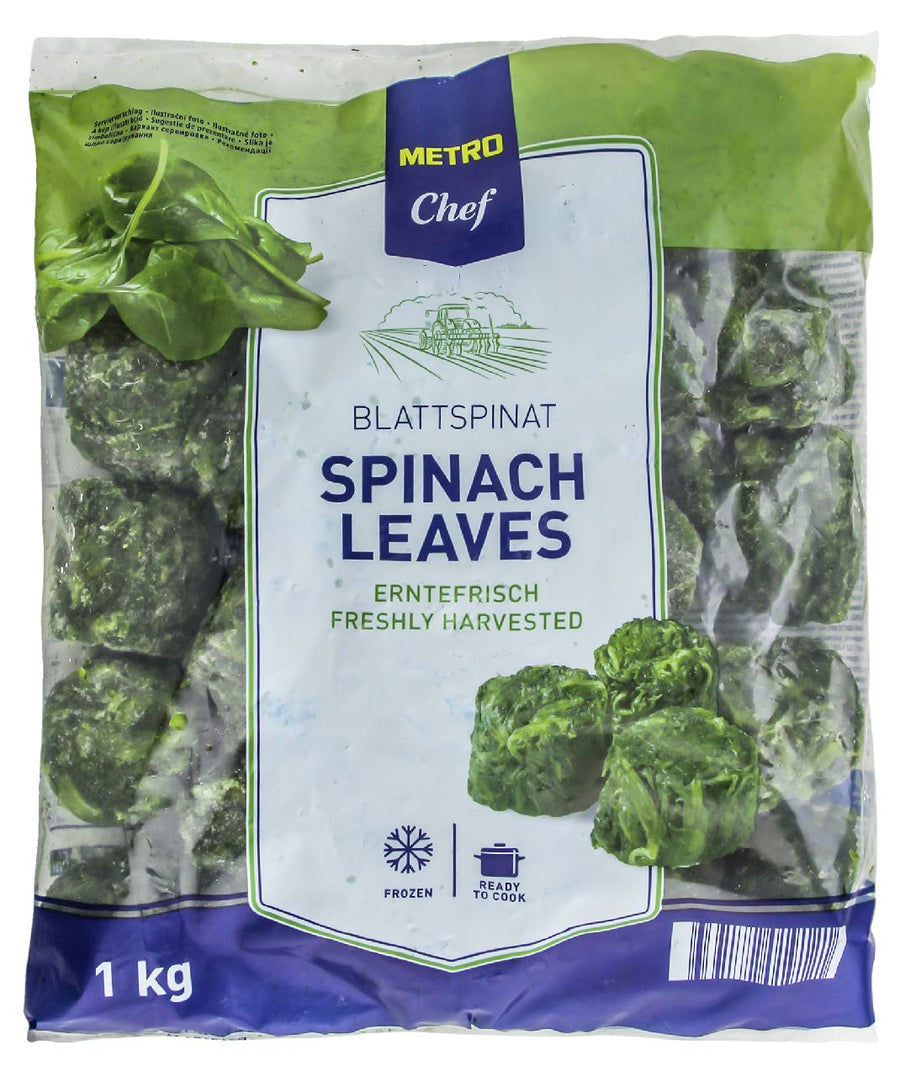 Leaf spinach portions 1 kg