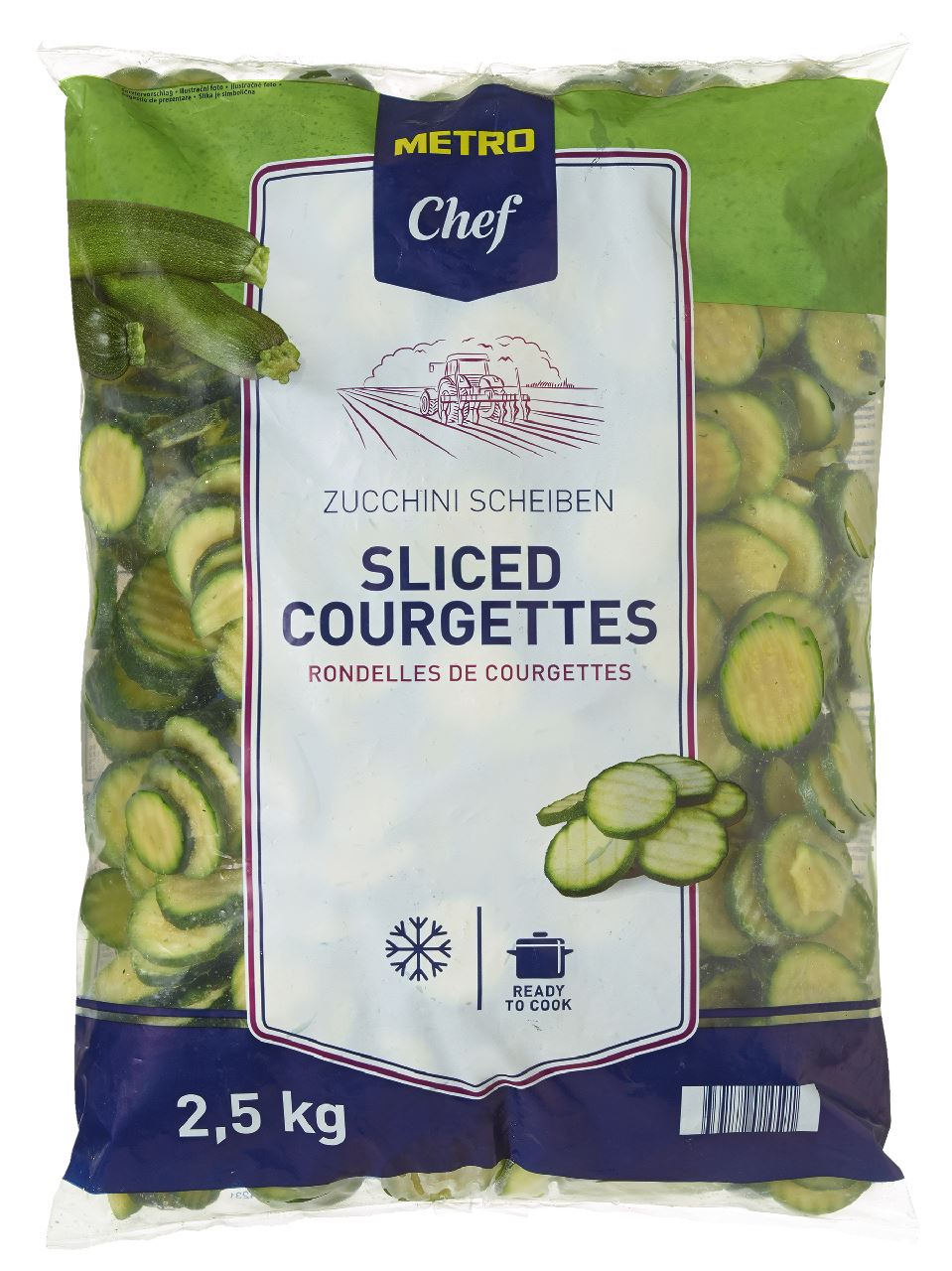 Zucchini slices 2.5 kg