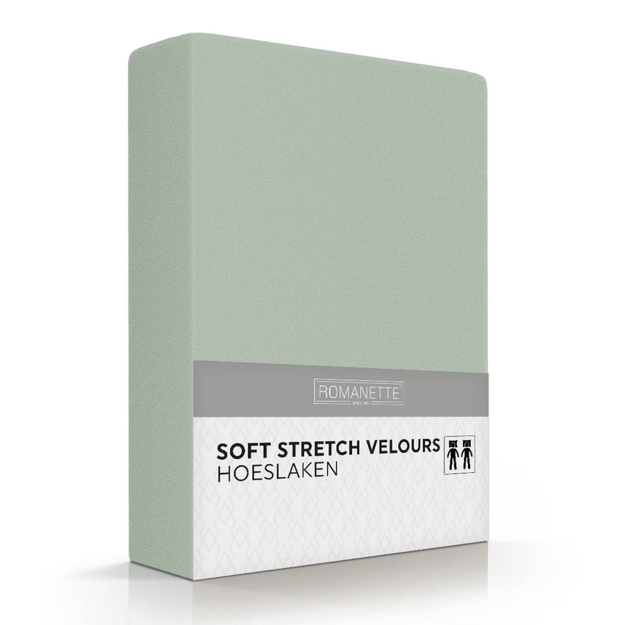 Romanette Fitted Sheet Velours 2P Sage