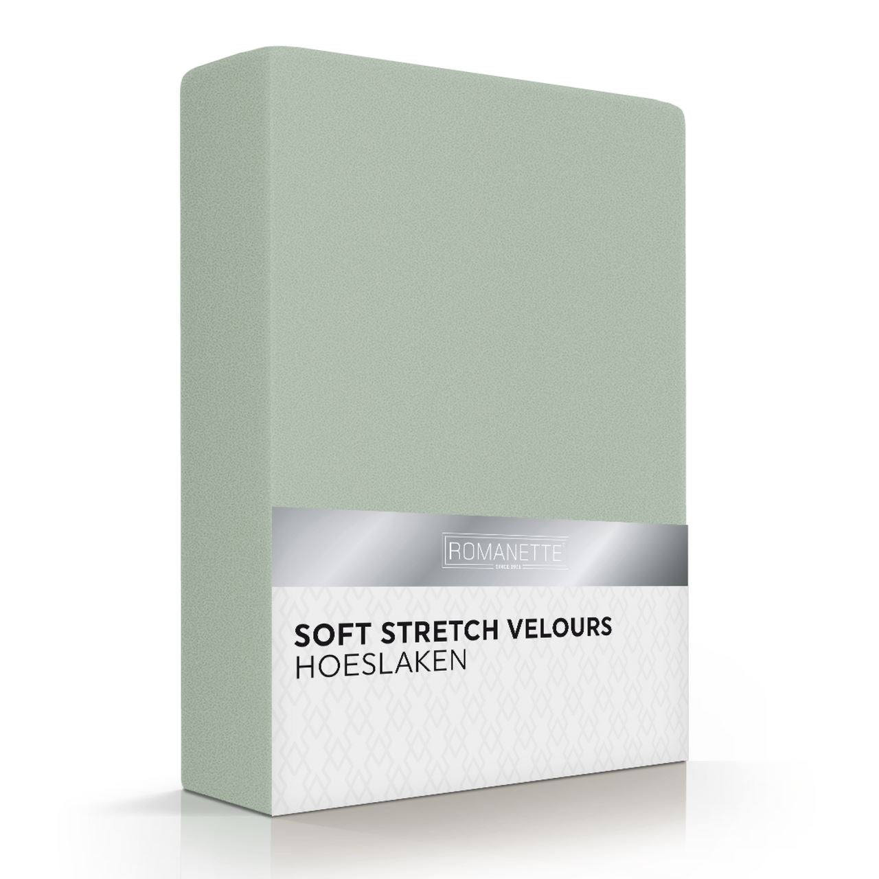 Romanette Fitted Sheet Velours Lt Sage