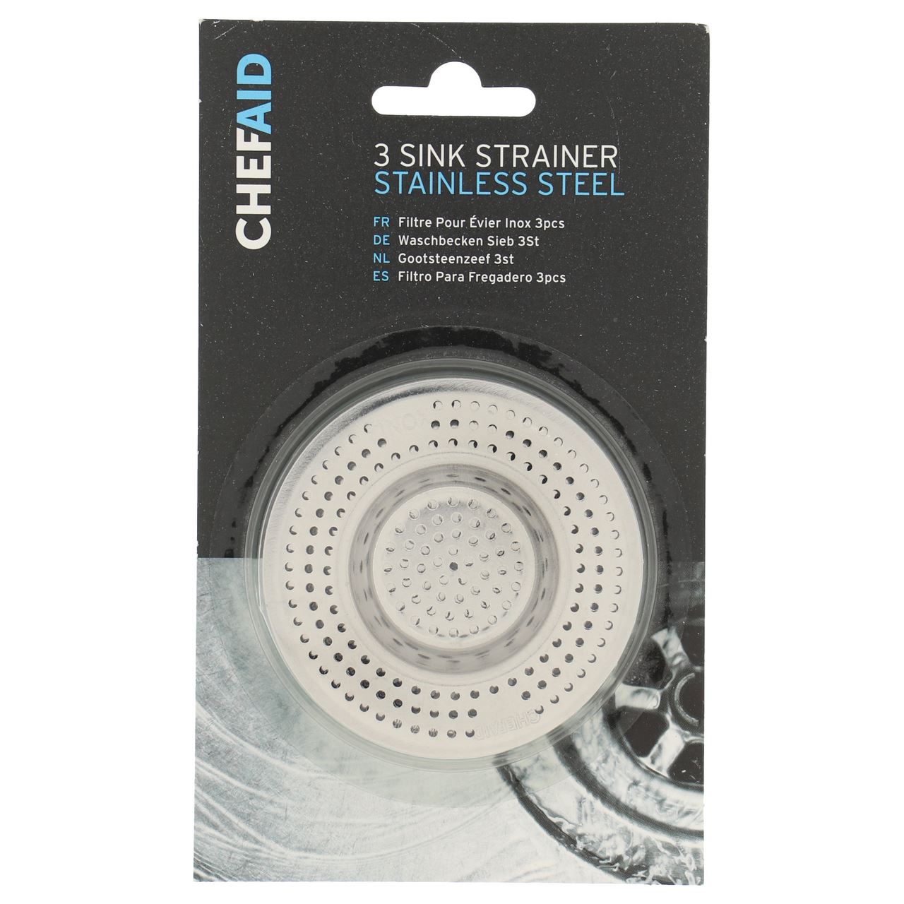 CHEF AID Sink strainer stainless steel 3 pcs