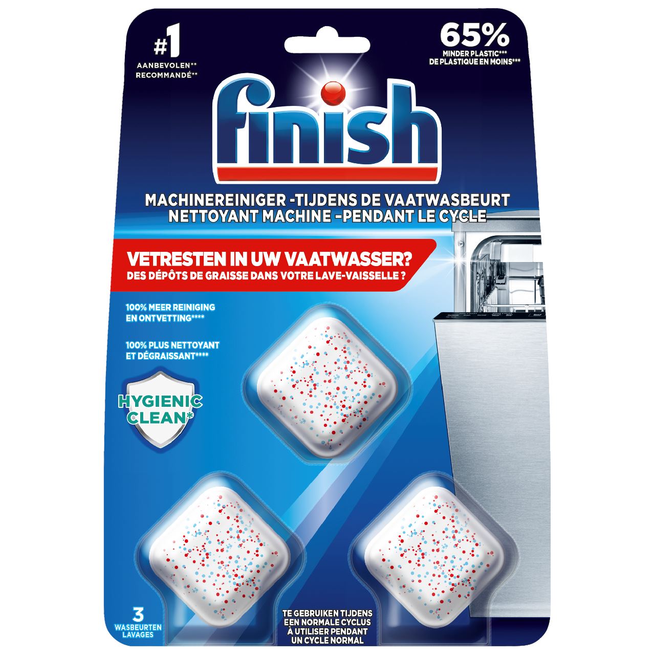 Finish Machine Cleaner - During the Dishwasher 3 x 17 g 3 Washes 425 g