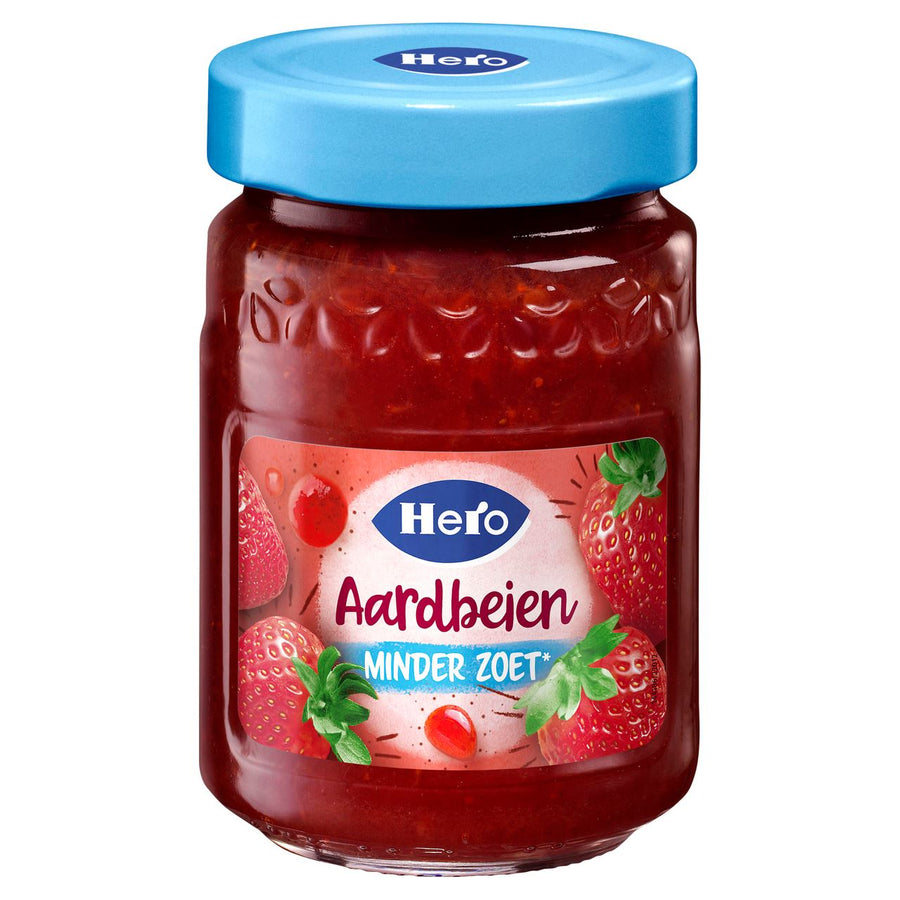 Hero Jam Less Sweet Strawberries 325 g