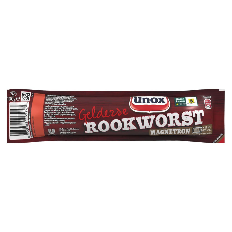 Unox Smoked Sausage Microwave BL1 100G