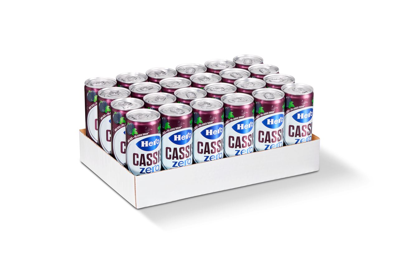 Hero Cassis Zero can 24 x 25 cl
