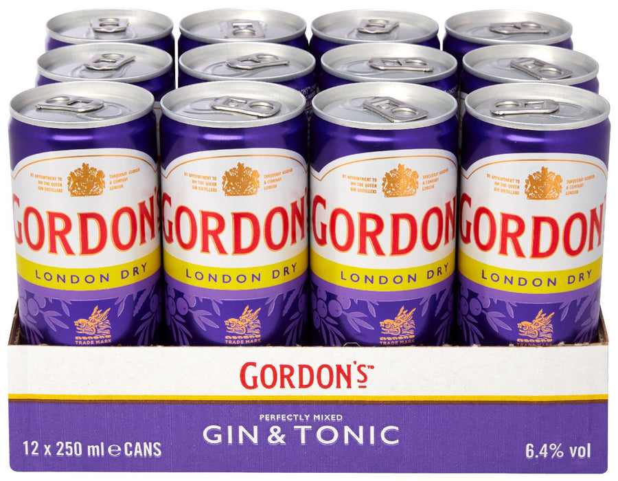 GORDON'S Gin & Tonic Mixed drink can 12 x 25 cl 6%