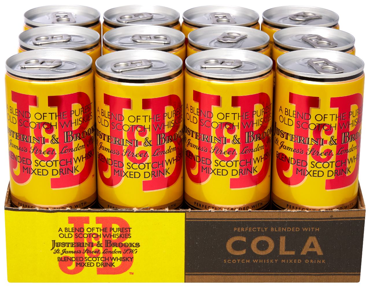 J&B Rare Cola Mixed Drink can 12 x 25 cl