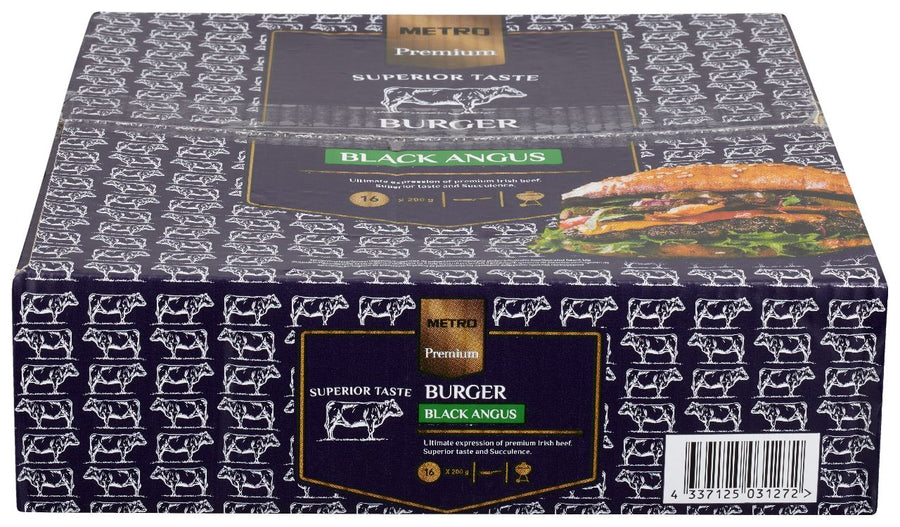 METRO Premium Black Angus Hamburger frozen 16 x 200 g