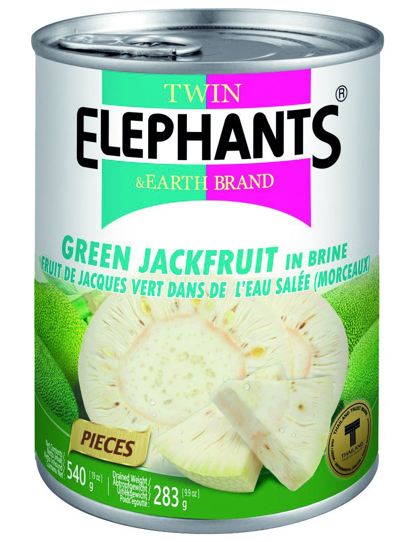 Twin Elephants Chao Jackfruit pieces Can 540G