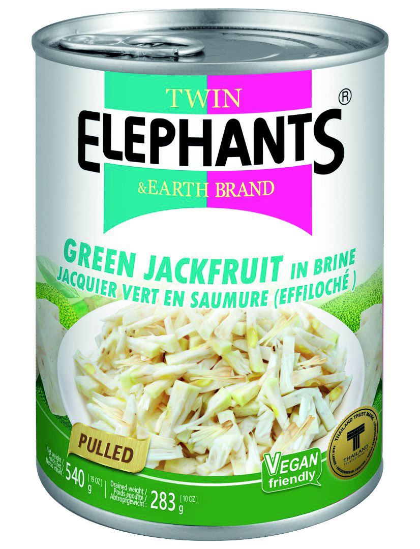 Twin Elephants Cha Jackfruit Pulled Can 540G