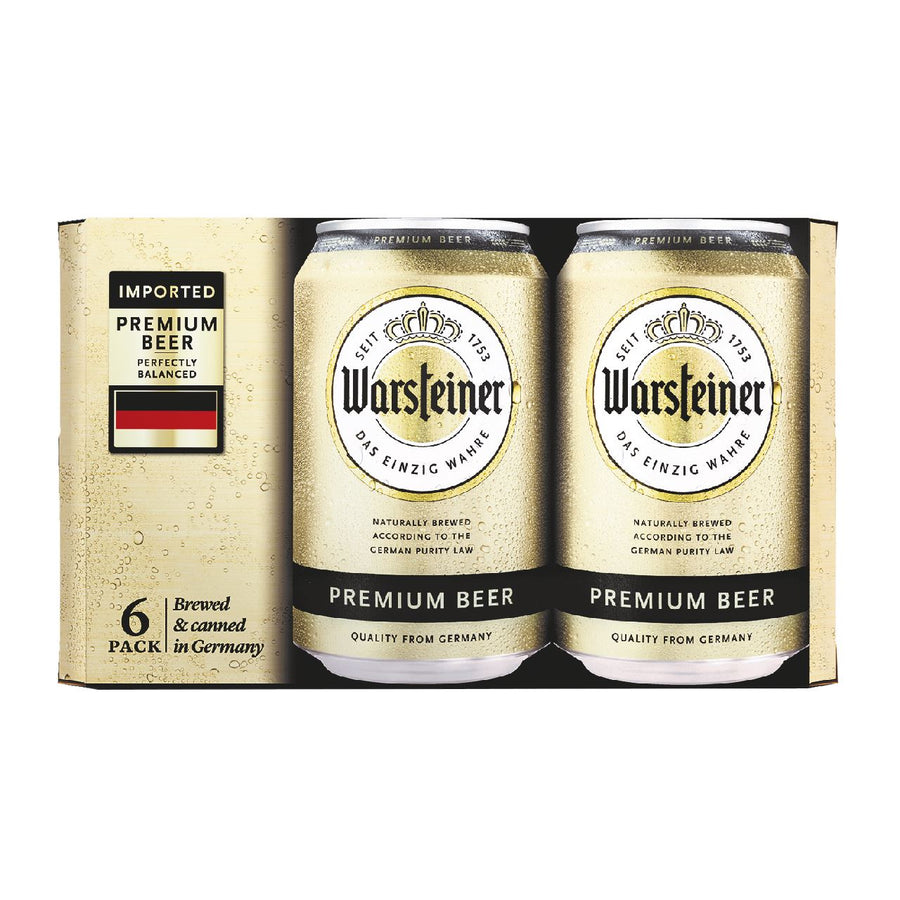 Warsteiner Premium Pilsener Can 6 x 33 cl