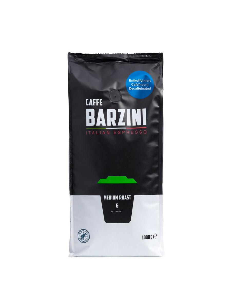 Barzini Decaf Medium Roast Coffee Beans Rfa 1 kg