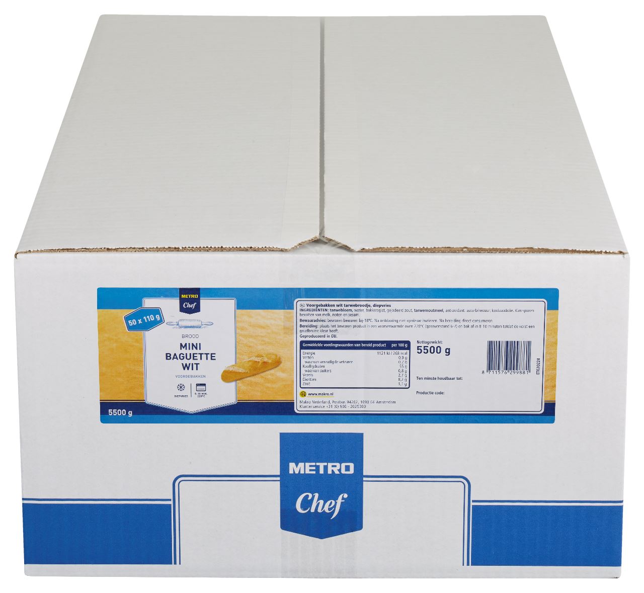 Mini Baguette White 50 x 110 g