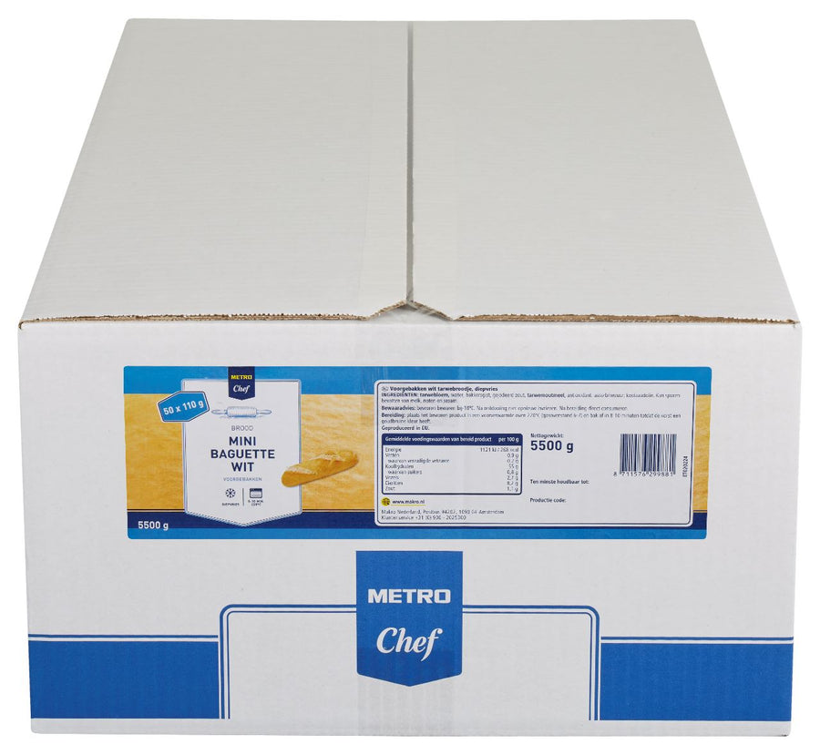 Mini Baguette White 50 x 110 g