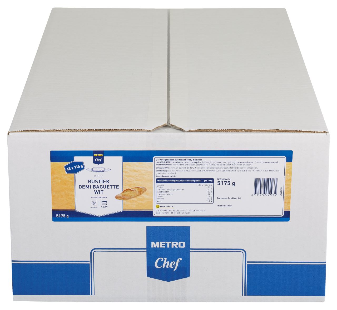 Demi Baguette Rustic White 45 x 115 g