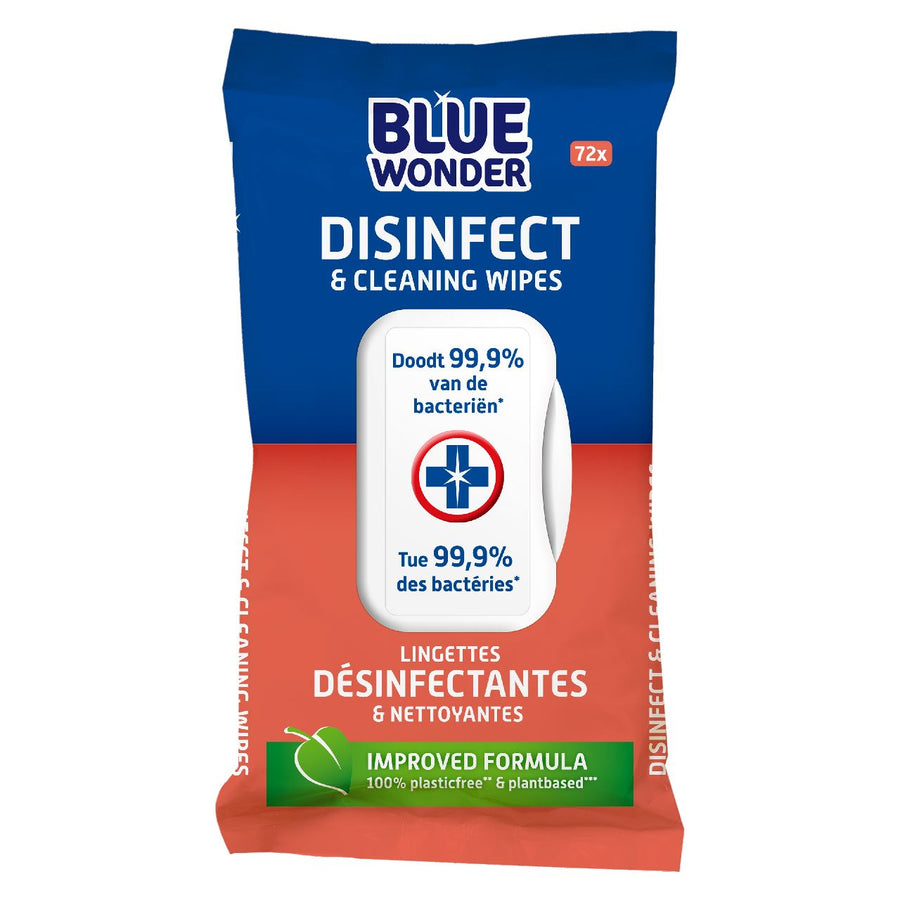 Blue Wonder Disinfect cleaning Wipes 72 pcs