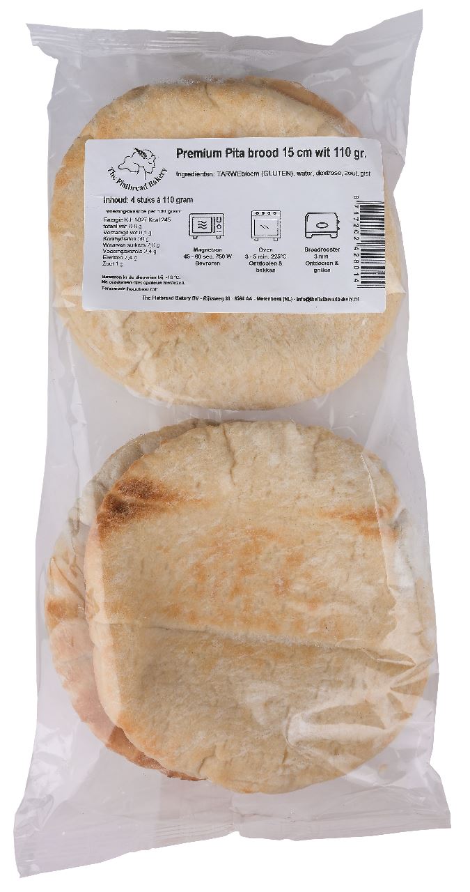 Bakery Stars Pita White 15 cm 4 x 110 g