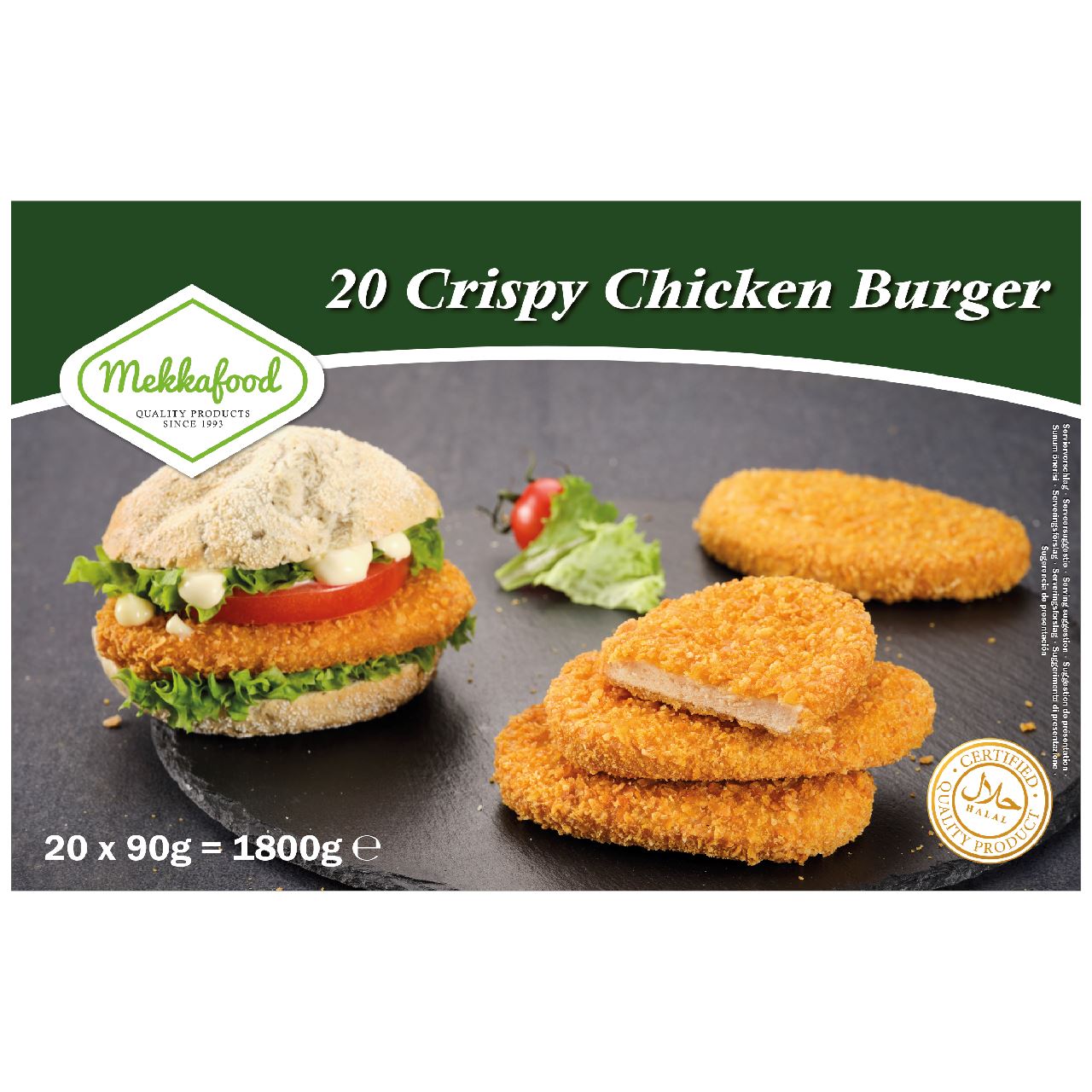 Mekkafood Crispy Chicken Burger 20 x 90 g