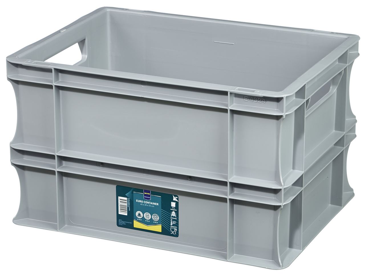 METRO PROFESSIONAL Euro Container 40 x 30 x 24 cm gray
