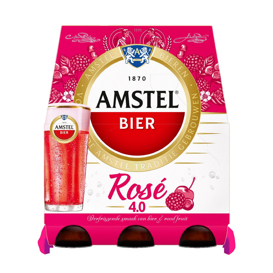 AMSTEL Rosé Bottle 6 x 30 cl