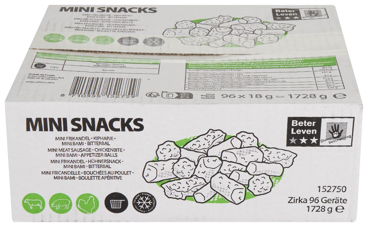 Mini Snacks Assorted 96 x 18 g