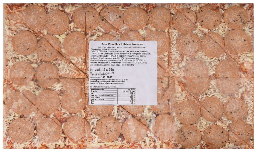 POINT OF FOOD Pizza Salami 12 pieces 1.14 kg
